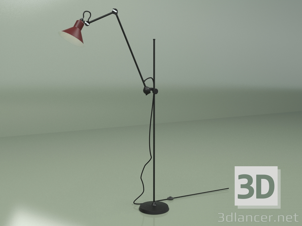 Modelo 3d Candeeiro de pé Bernard-Albin Gras Style (vermelho) - preview