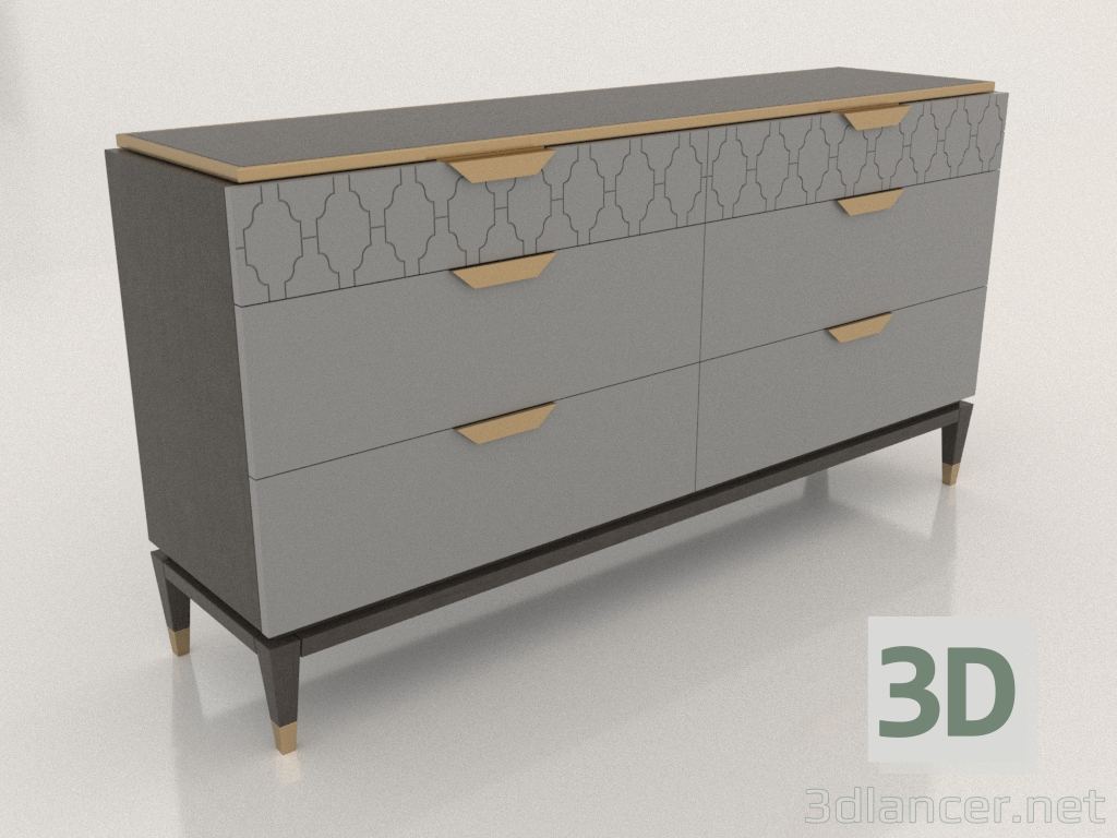 3d model Cajonera (6 cajón) - vista previa