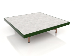 Table basse carrée (Vert bouteille, DEKTON Kreta)