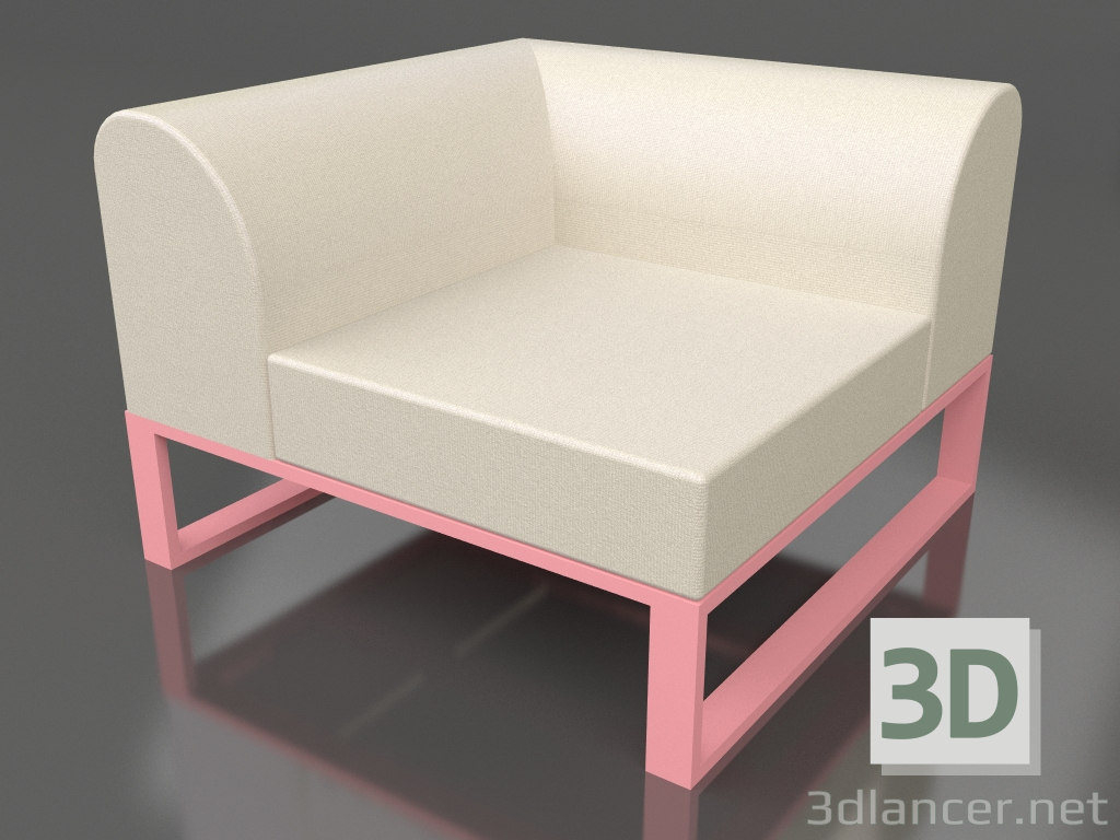 modèle 3D Module d'angle gauche (Rose) - preview