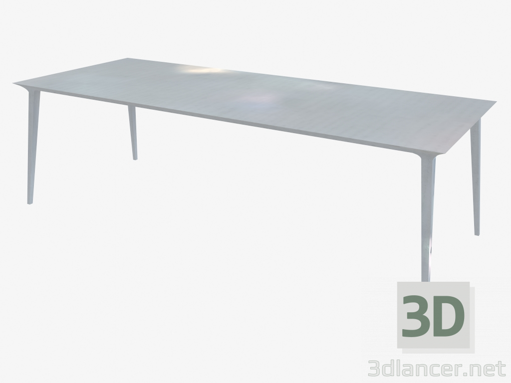 3d model Dining table (white lacquered ash 100x240) - preview