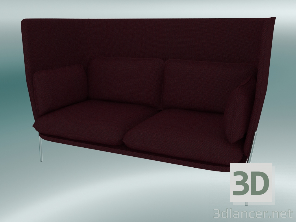 modello 3D Divano Divano (LN6, 90x180 H 115 cm, gambe cromate, Sunniva 2662) - anteprima