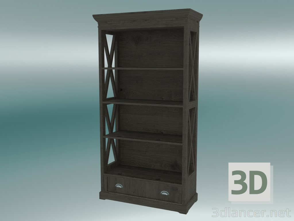 3d model Rack Coventry (roble oscuro) - vista previa