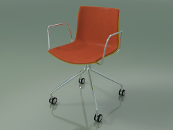 Chair 0462 (4 castors, with armrests, with front trim, polypropylene PO00118)