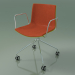 3d model Chair 0462 (4 castors, with armrests, with front trim, polypropylene PO00118) - preview