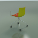 3d model Chair 0462 (4 castors, with armrests, with front trim, polypropylene PO00118) - preview