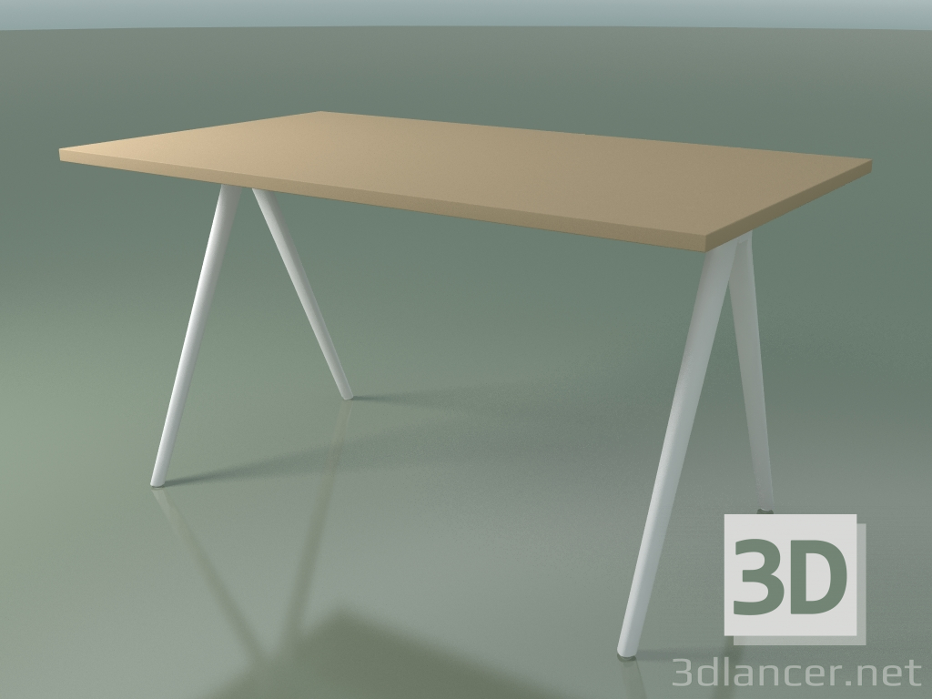 modello 3D Tavolo rettangolare 5408 (H 74 - 79x139 cm, laminato Fenix F03, V12) - anteprima