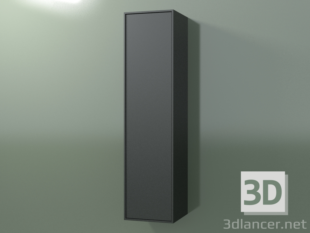 3d model Wall cabinet with 1 door (8BUBEDD01, 8BUBEDS01, Deep Nocturne C38, L 36, P 36, H 144 cm) - preview