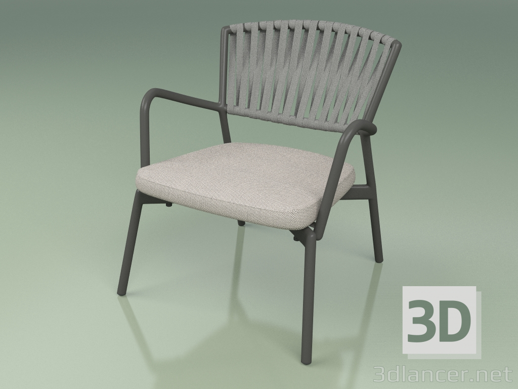 3d model Silla con asiento blando 127 (Belt Grey) - vista previa