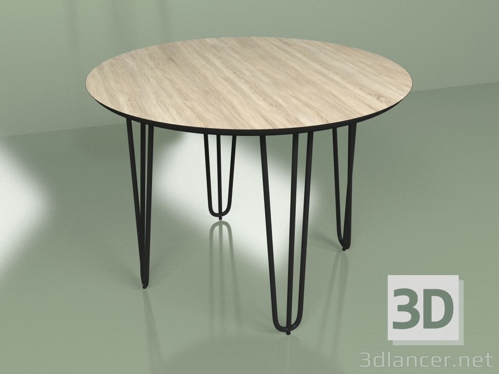 Modelo 3d Mesa Sputnik 100 cm folheado (preto) - preview