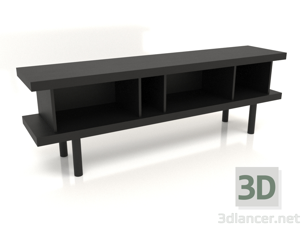 modello 3D Armadio TM 13 (1800x400x600, legno nero) - anteprima