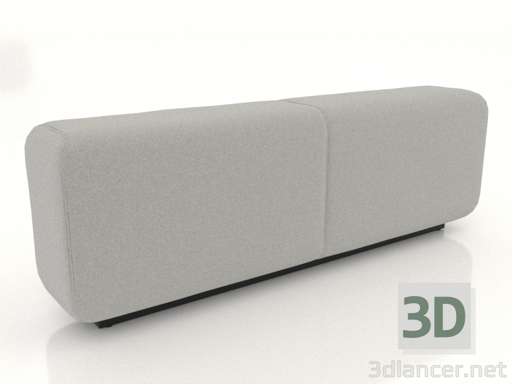 3d model Sofá modular bajo Back L - vista previa