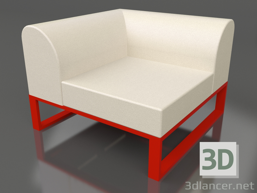 modello 3D Modulo angolare sinistro (Rosso) - anteprima