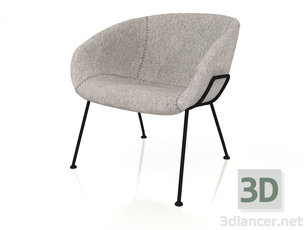 modello 3D Sedia da riposo Feston Fab (Grigio) - anteprima