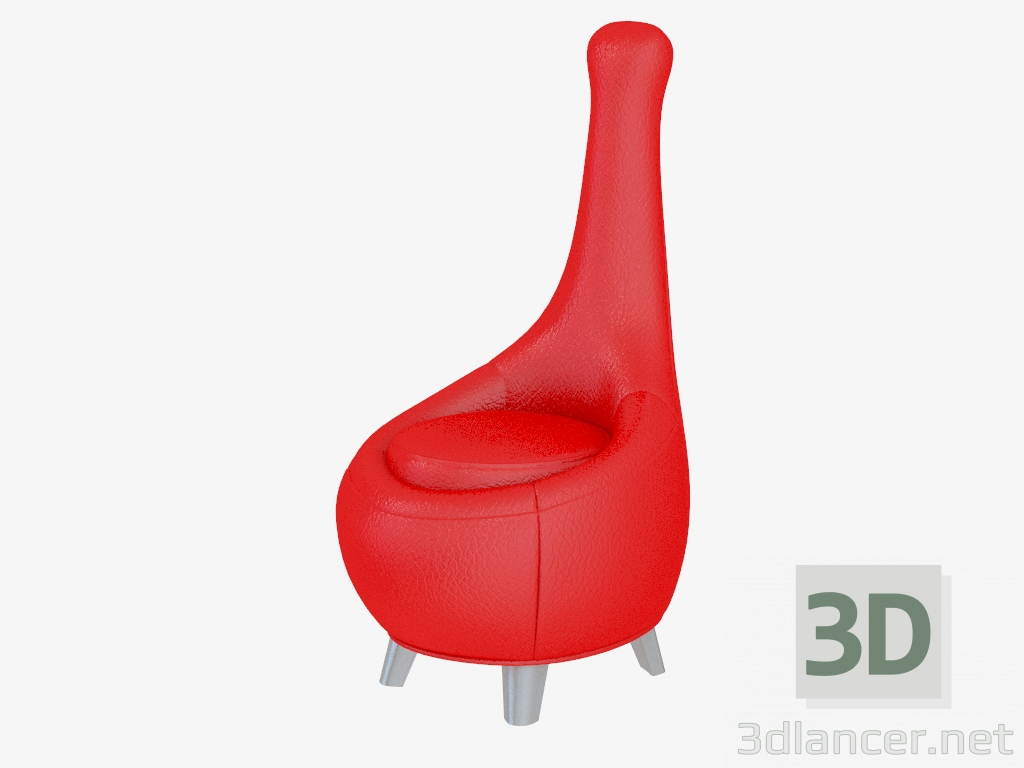 3d model Sillón cuero A159 - vista previa