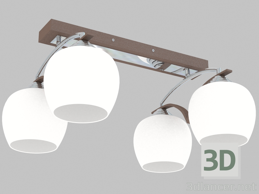 modello 3D Woody Lampadario (1053-4U) - anteprima