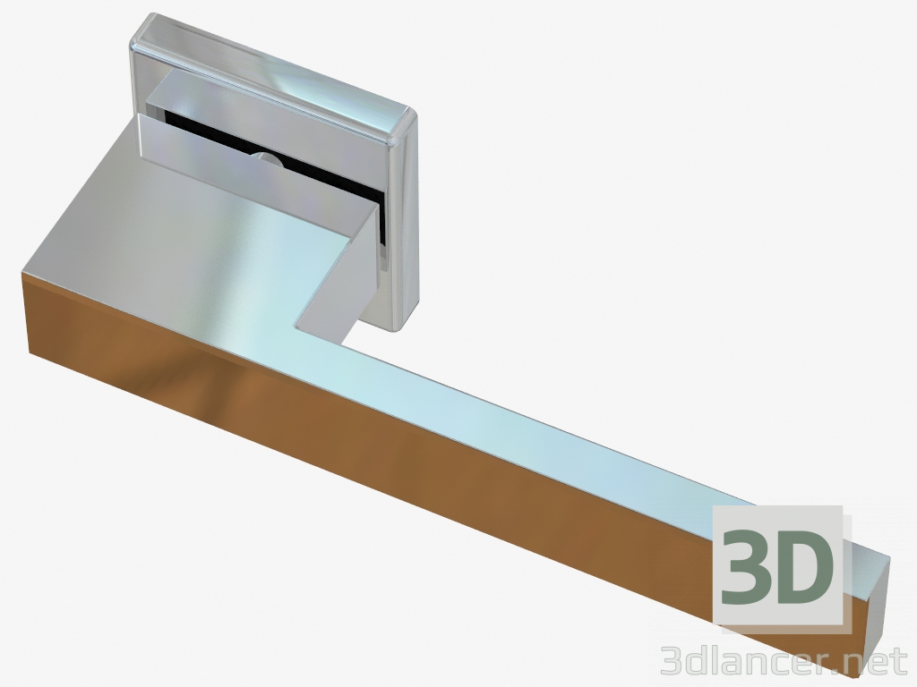 3d model Manija de la puerta diamante (bronce) - vista previa