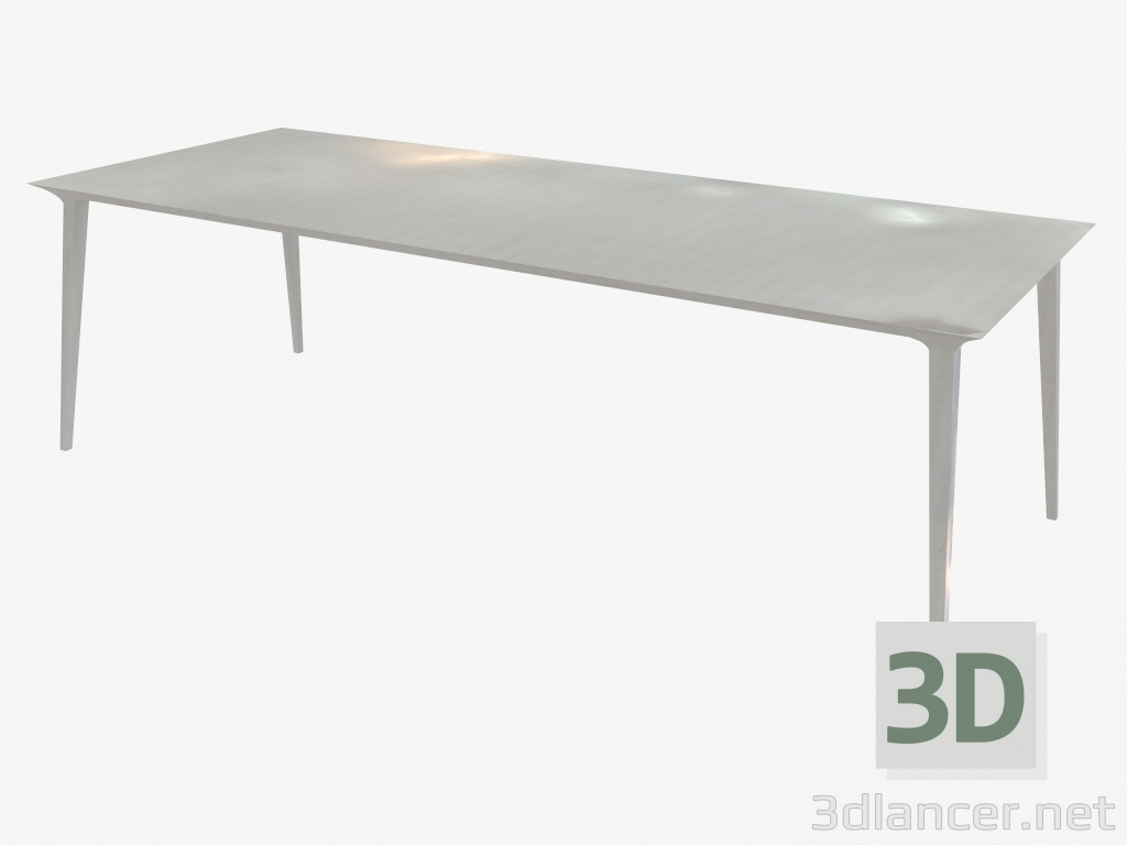 3d model Dining table (white stained ash 100x240) - preview