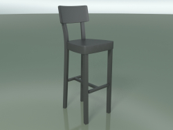 Tabouret de bar en fonte enduite de poudre, extérieur InOut (28, aluminium laqué gris)