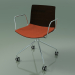 3d model Silla 0457 (4 ruedas, con reposabrazos, con cojín de asiento, wengué) - vista previa