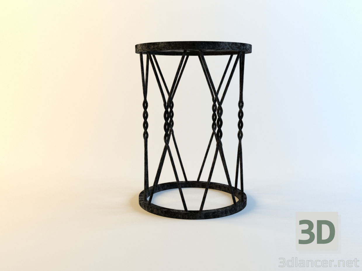 3d model Mesita de acero - vista previa