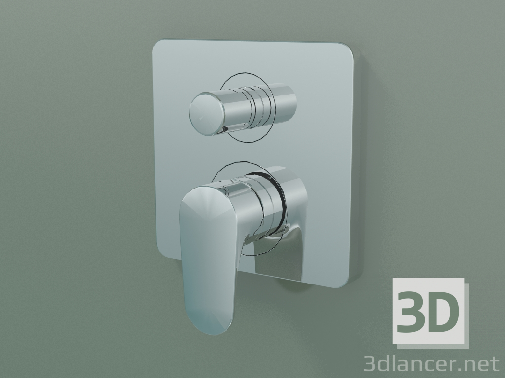 3d model Single lever bath mixer for concealed installation (34427000) - preview