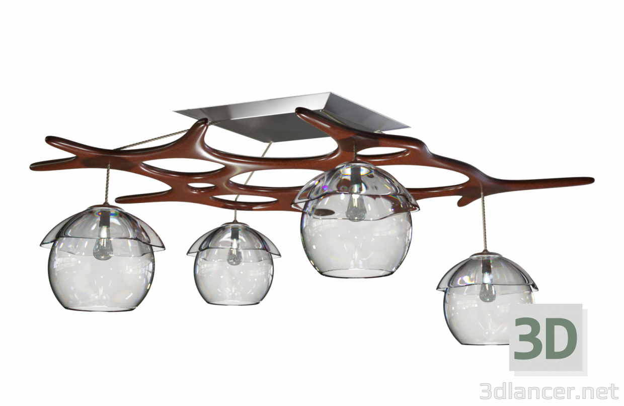 Loft candelabro 3D modelo Compro - render