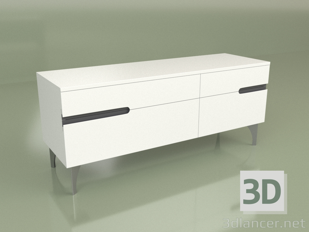 3d model Gabinete GL 210 (Blanco) - vista previa