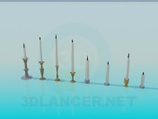 Velas en candelabros