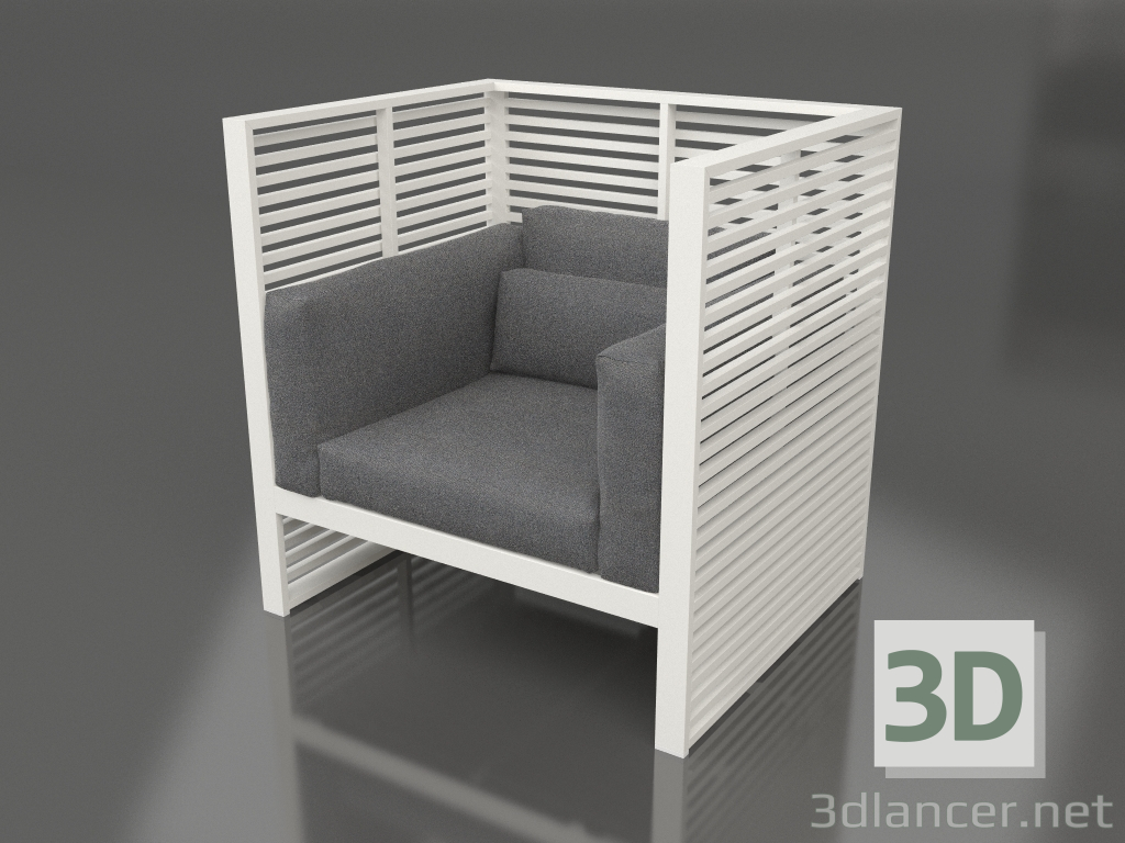 3d model Sillón Normando con respaldo alto (gris ágata) - vista previa