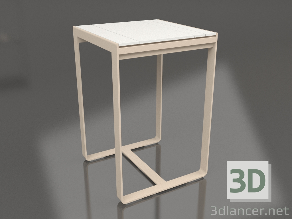 3d model Mesa de bar 70 (Polietileno blanco, Arena) - vista previa