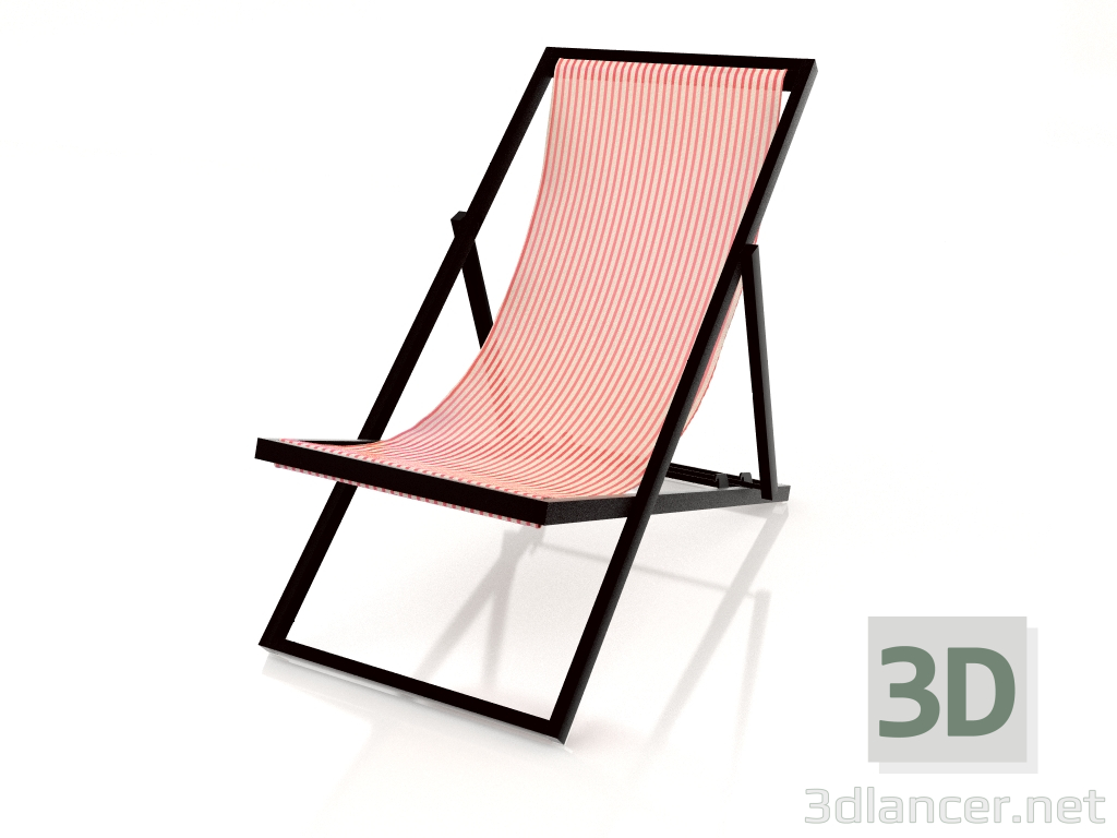 3d model Tumbona (Negro) - vista previa