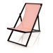 3d model Deckchair (Black) - preview