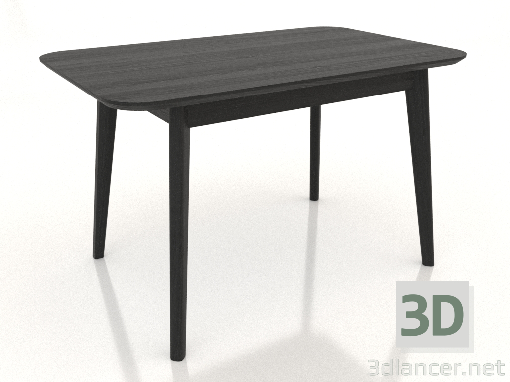 3D modeli Yemek masası 1200x750 mm (siyah RAL 9005) - önizleme