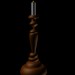 3d model Candelabro con vela - vista previa