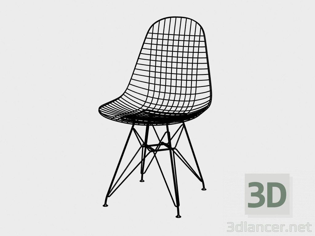 3d model Silla Wire Chair DKR - vista previa