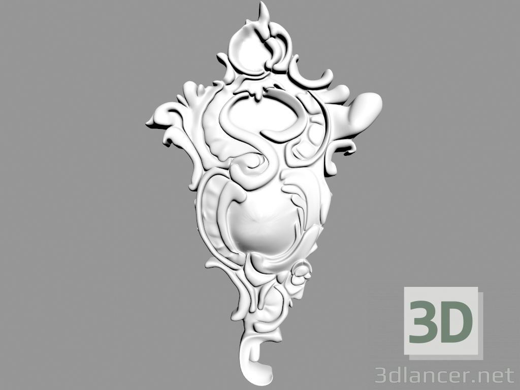 3d model Decorative panel W982 - preview