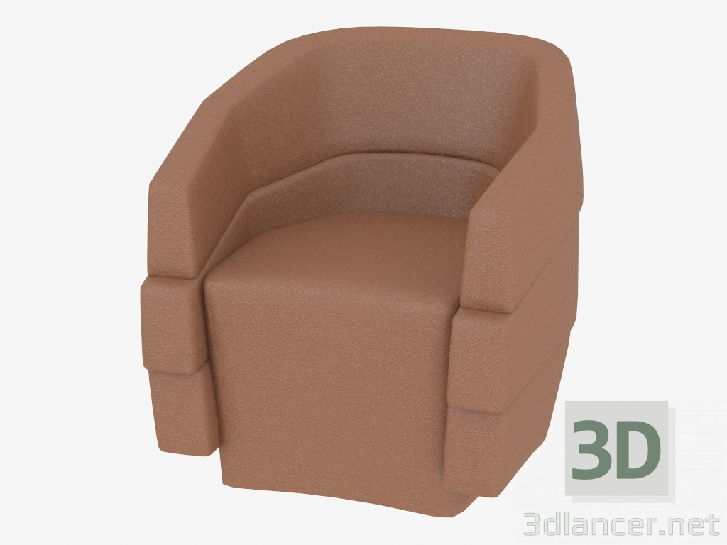 3d model Leather armchair - preview