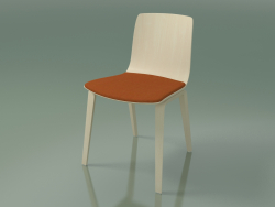 Silla 3978 (4 patas de madera, con una almohada en el asiento, abedul blanco)