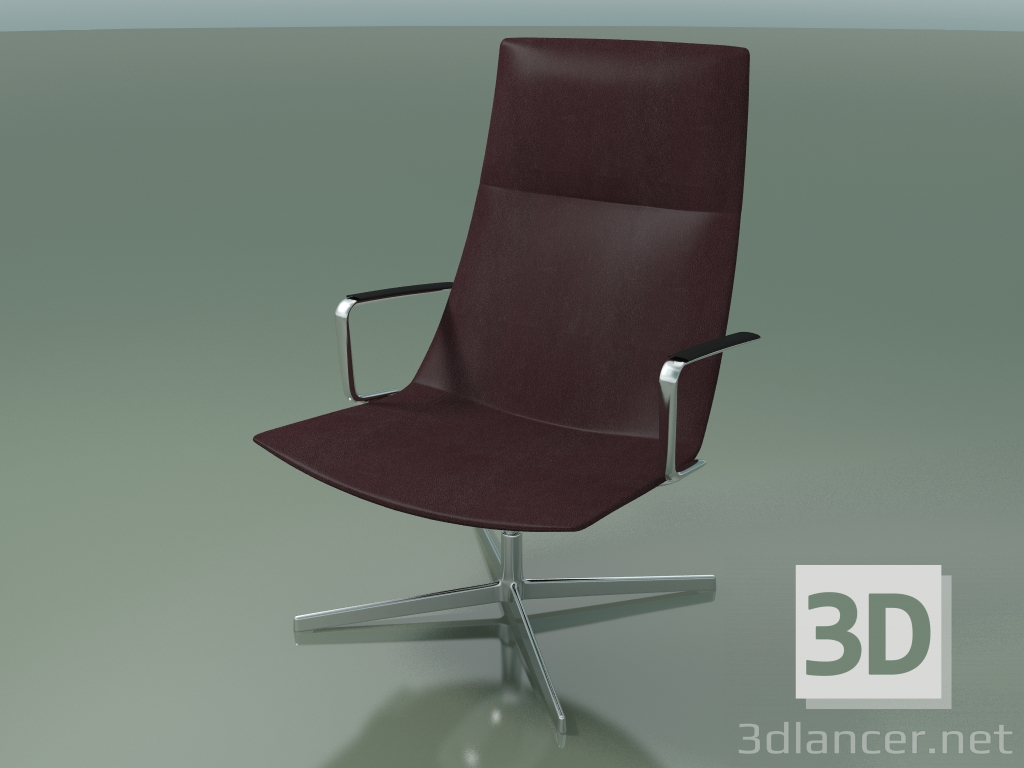 3d model Silla para descanso 2007СI (4 patas, con reposabrazos, giratorio) - vista previa