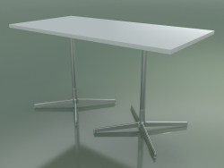 Mesa retangular com base dupla 5524, 5504 (H 74 - 69x139 cm, branco, LU1)