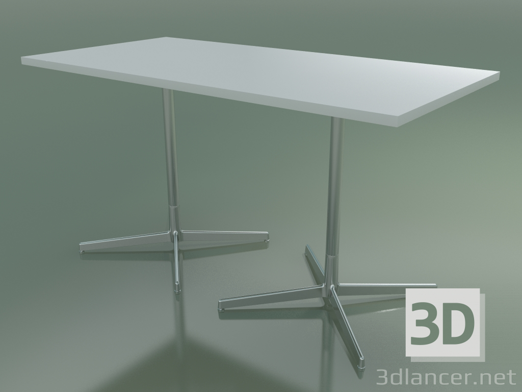 Modelo 3d Mesa retangular com base dupla 5524, 5504 (H 74 - 69x139 cm, branco, LU1) - preview