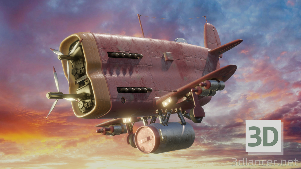 3d Aircraft model buy - render