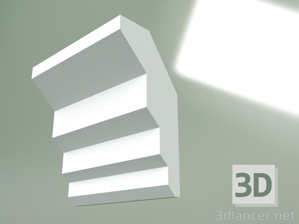 3d model Plaster cornice (ceiling plinth) KT353 - preview