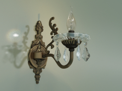 Sconce 3281-1 (antique bronze-clear crystal Strotskis)