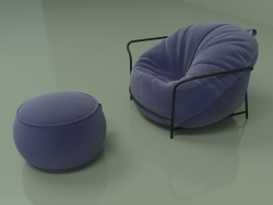 Fauteuil Uni avec pouf (électricien)