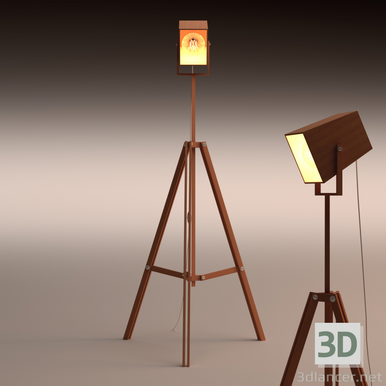 3d Floor lamp model buy - render