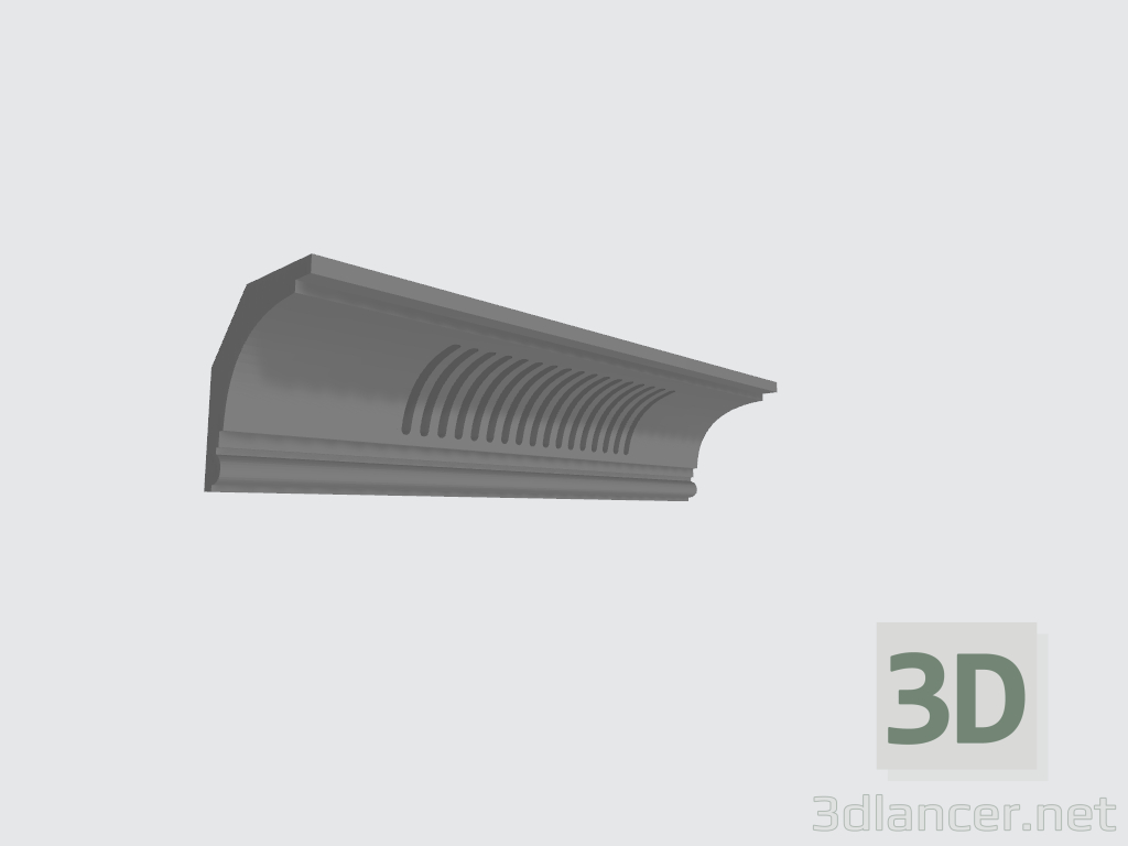 3d модель KW039 - Гіпсовий карниз з орнаментом. – превью