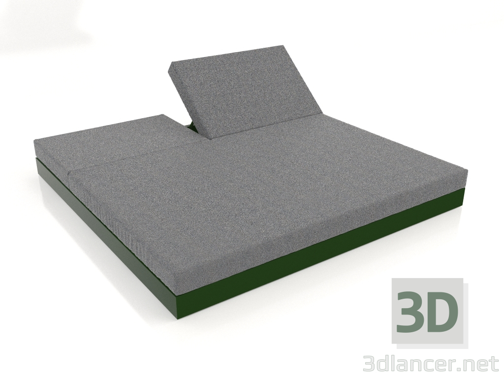 modello 3D Letto con schienale 200 (Verde bottiglia) - anteprima