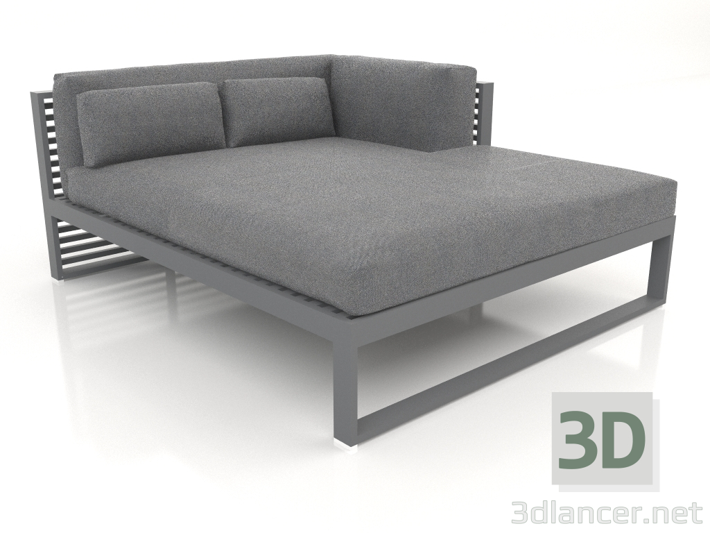 3d model XL modular sofa, section 2 right (Anthracite) - preview